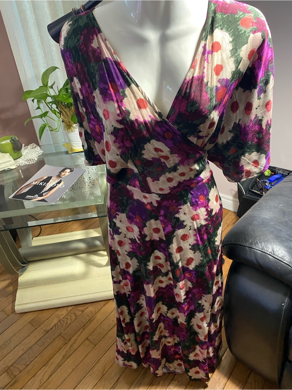 Reitmans Floral Faux Wrap Maxi Dress | Size Large - Picture 2 of 6